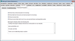 Auction Checkout Presenter Options